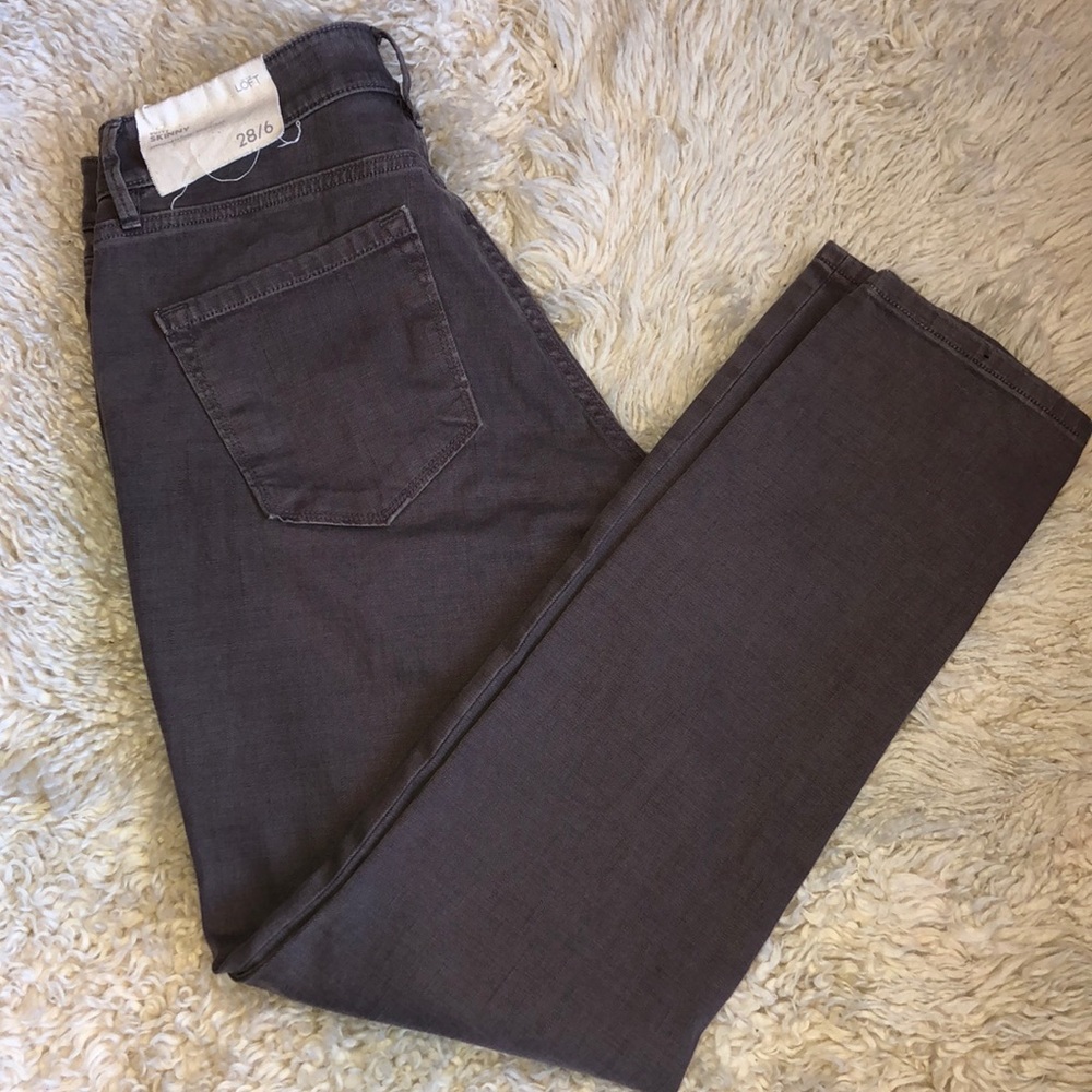 Loft Gray Curvy Skinny Jeans